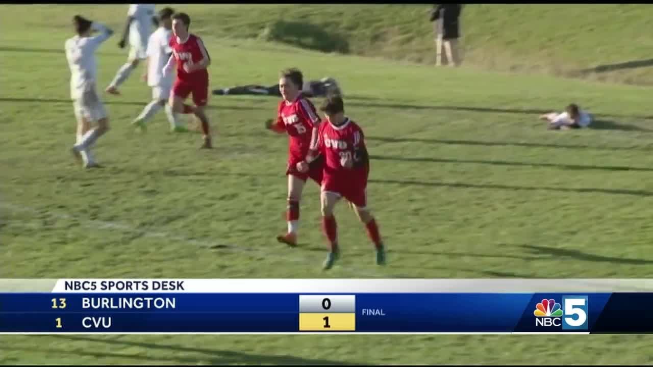 Top-seeded CVU soccer sinks Burlington for title-game ticket