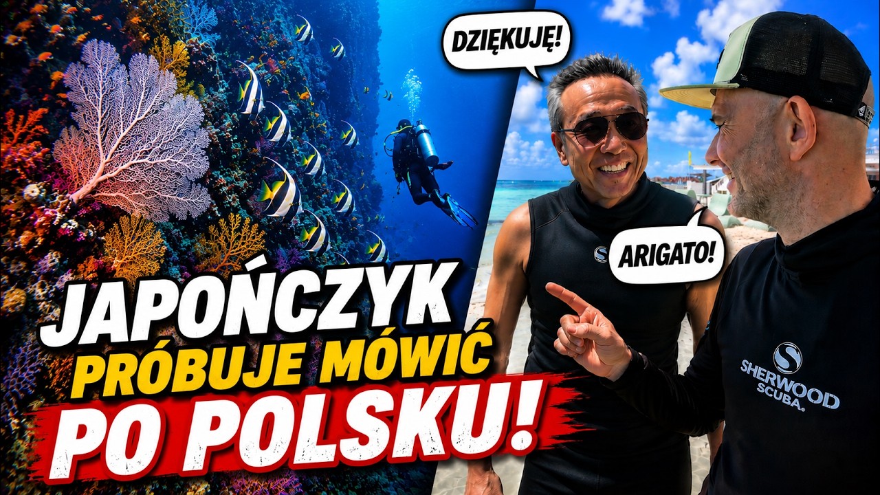 Nurkujemy na JEDNYCH z najlepszych ścian Filipin! A nasz gość z Japonii pr&oacute;buje m&oacute;wić po polsku