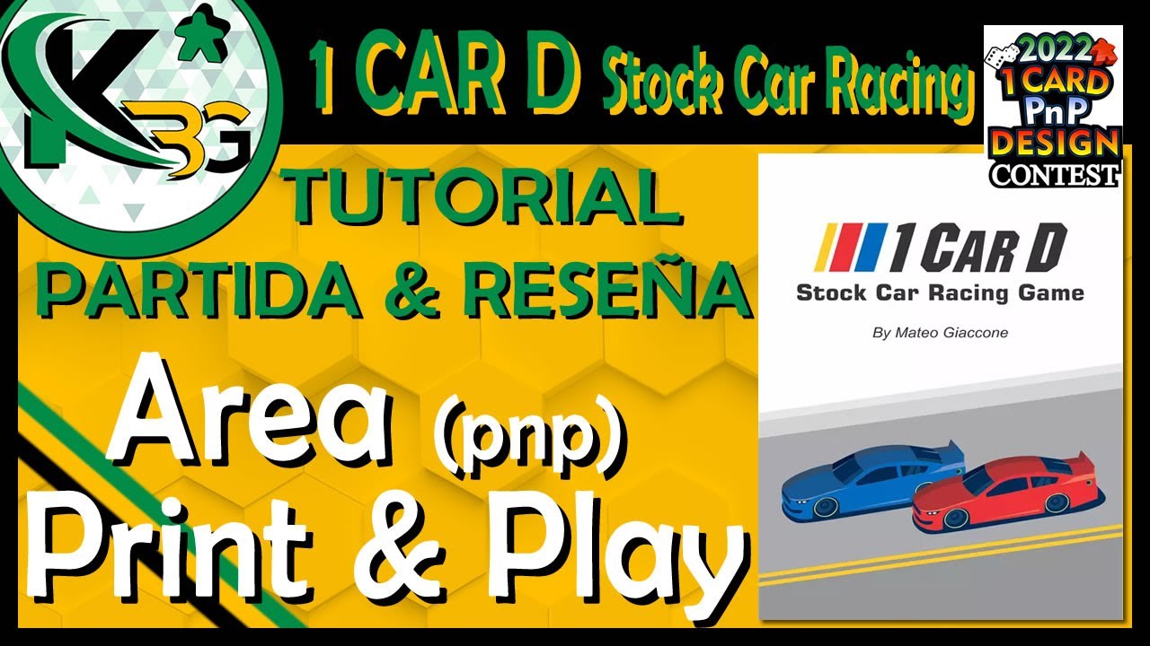 🏎 1 CAR D 🏎 Stock Car Racing Game  | Tutorial & Partida | ✂ Area Print and Play ✂
