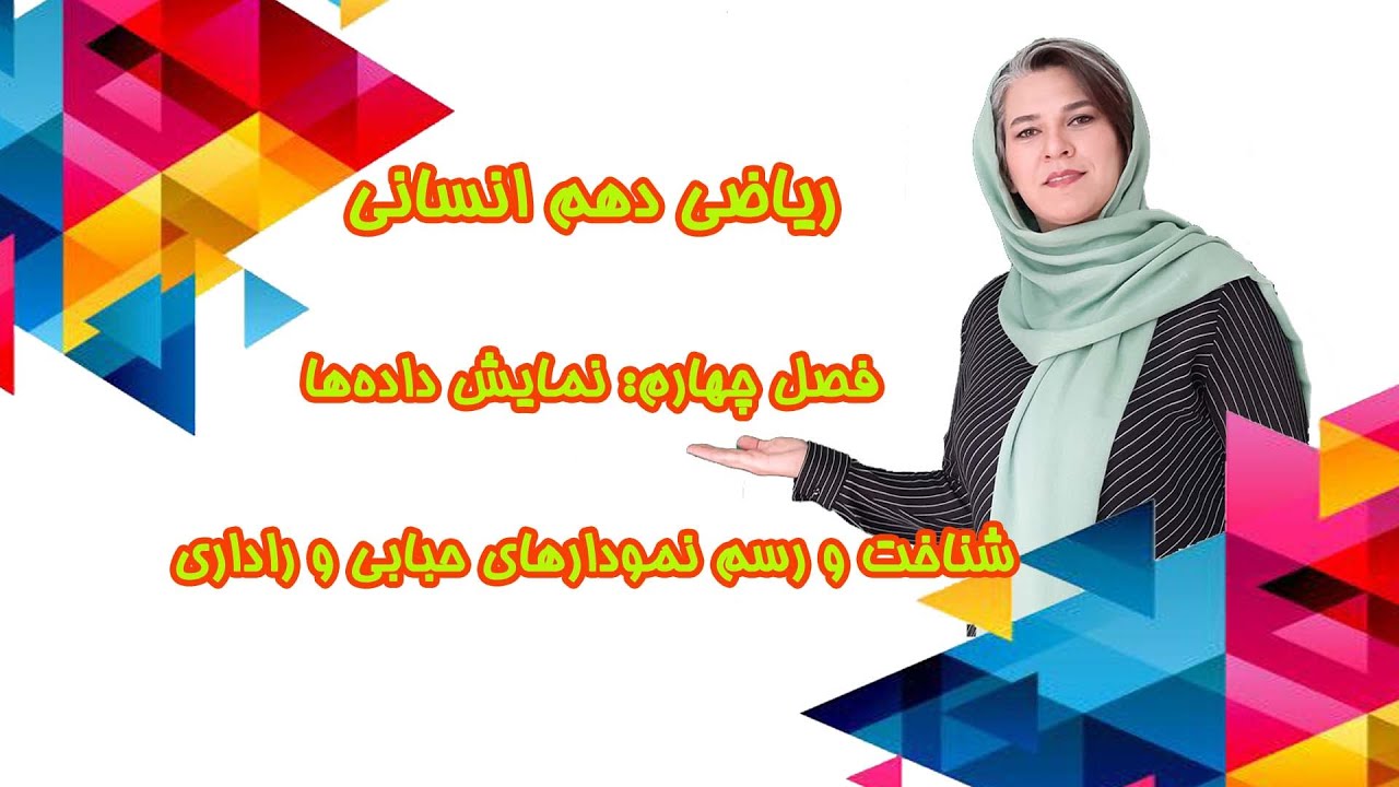 آموزش و حل تمرین ریاضی دهم انسانی- شناخت و رسم نمودارهای حبابی و راداری(تارعنکبوتی)