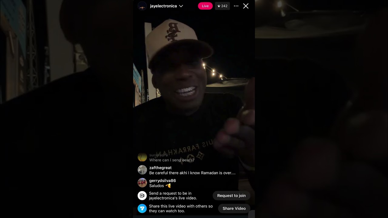 Jay Electronica IG live He Robbed a man For his shirt 