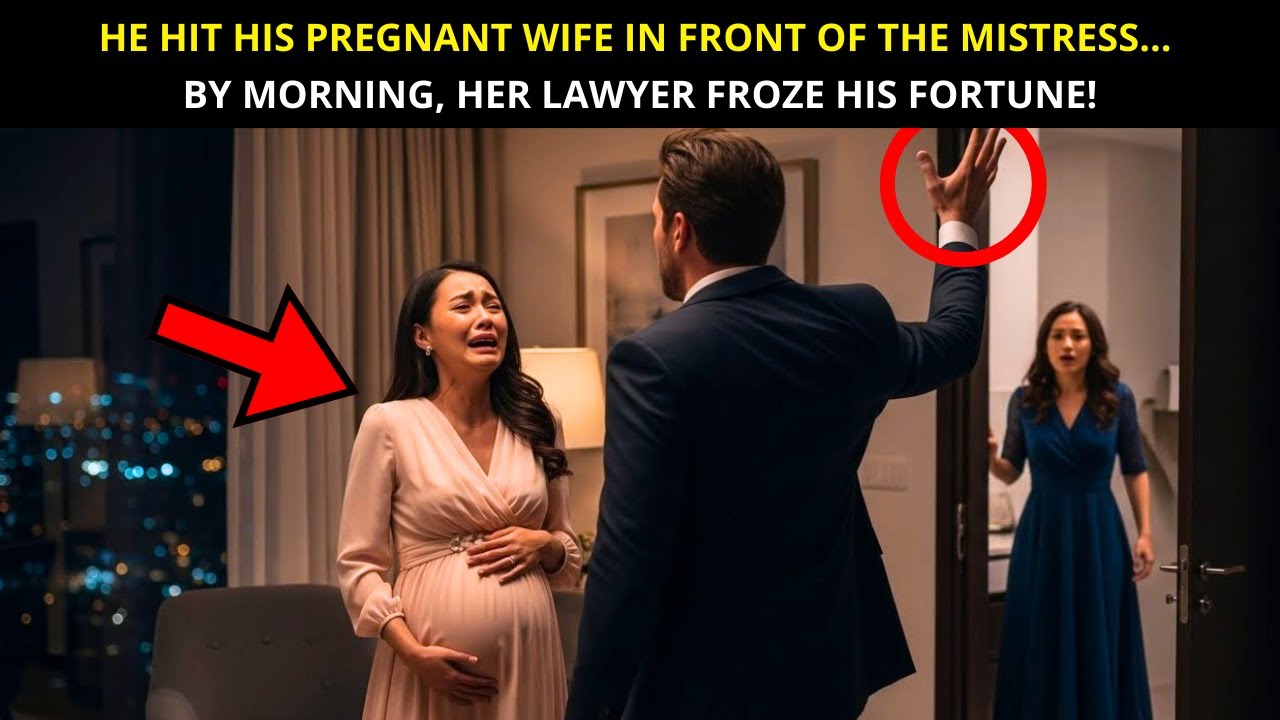 HE HIT HIS PREGNANT WIFE IN FRONT OF HIS MISTRESS... IN THE MORNING, HER LAWYER FROZE HIS ENTIRE