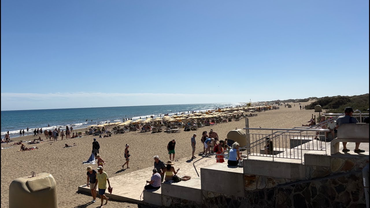 ☀️Live PLAYA DEL INGLES. Summer Sun for Tourists to Enjoy. February 6, 2026