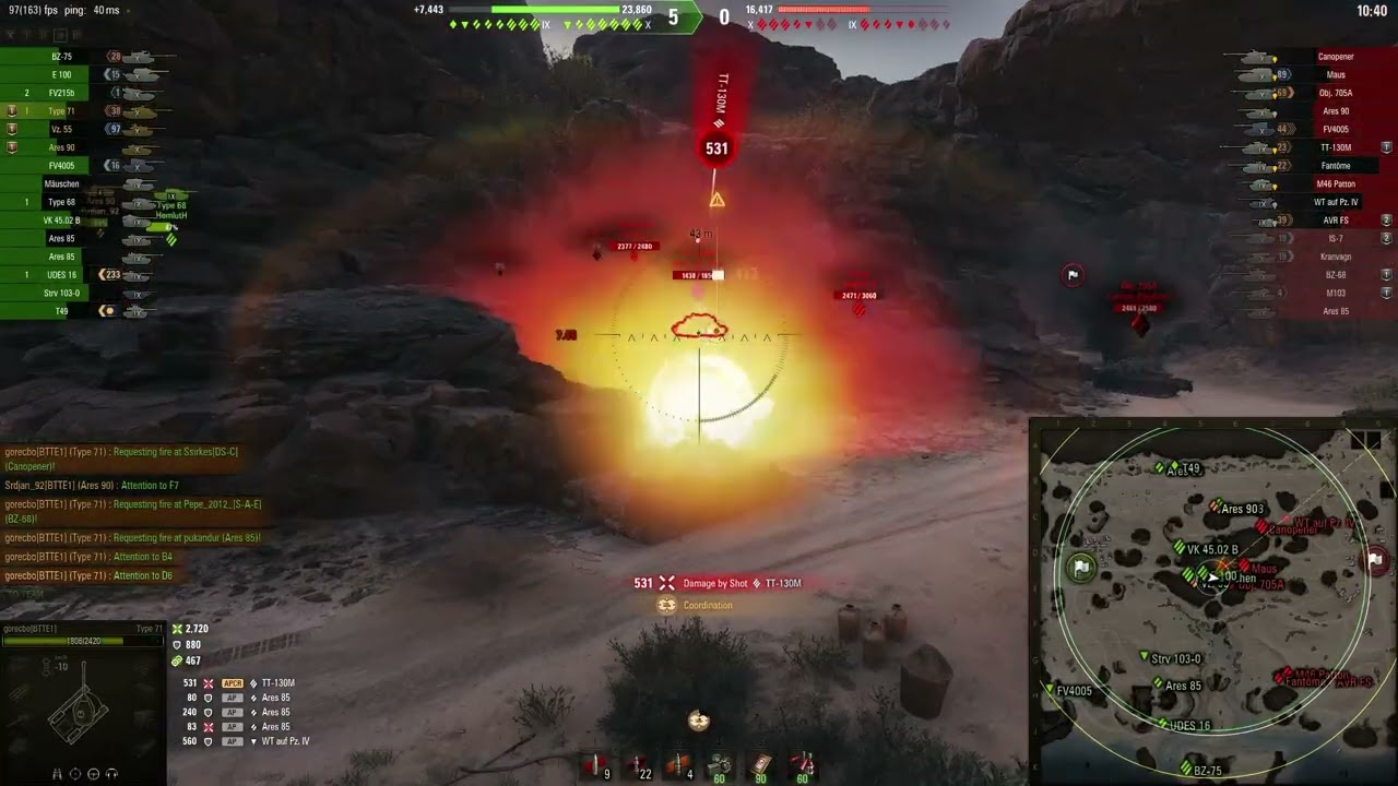 Type 71 almost 7k demage