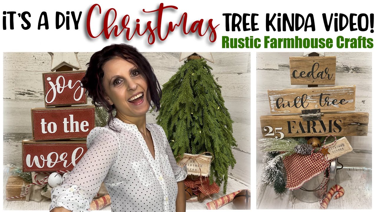 How To Make Your Own DIY Rustic Farmhouse Christmas Tree 🎄Decor | DIY Rustic Christmas Crafts 2024