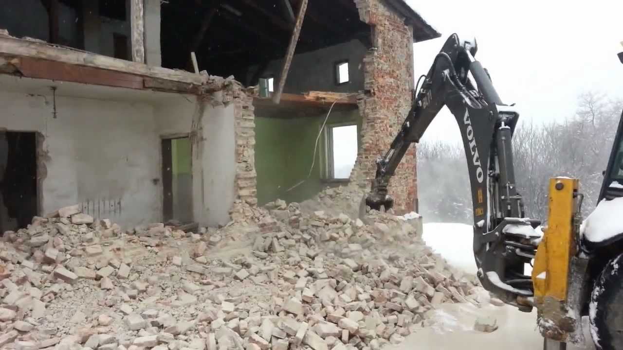 Volvo BL71 Wyburzenie domu woj.śląskie www.koparkamikolow.pl