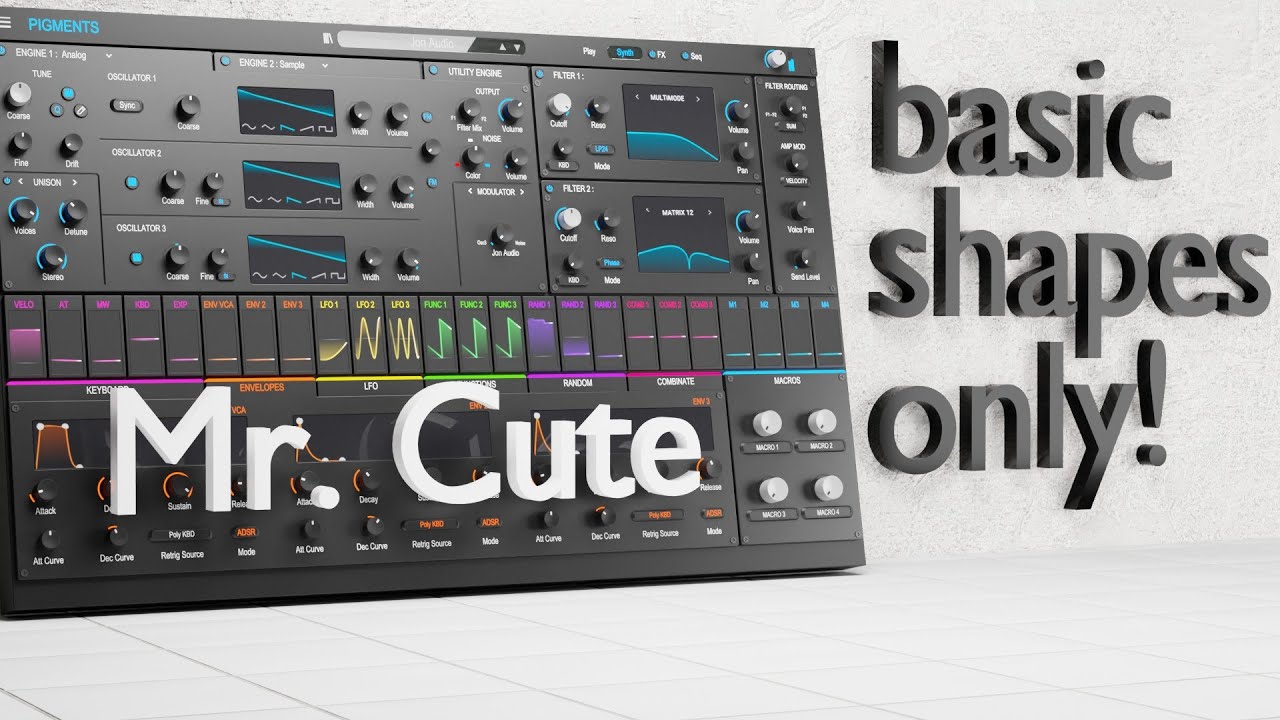 A REALLY CUTE LEAD in 5 minutes with only basic shapes Arturia Pigments 4