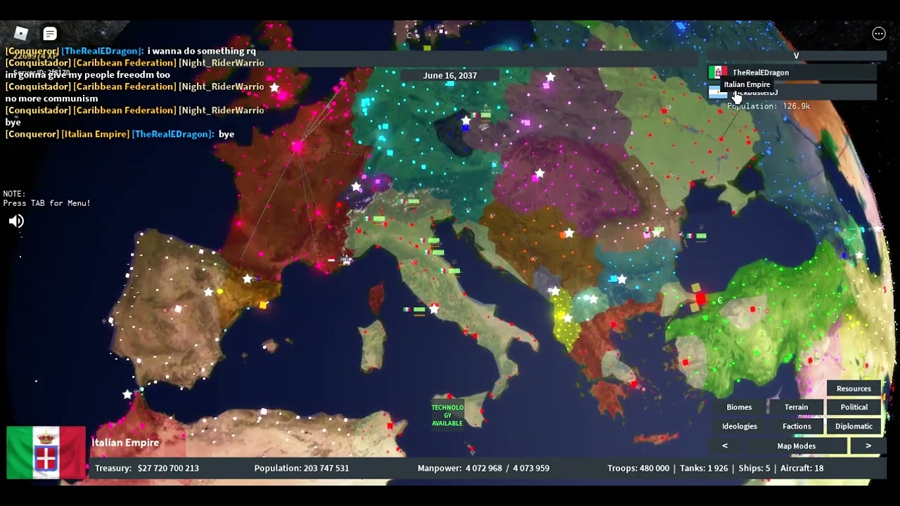Democratic italian empire with east-central european bloc!