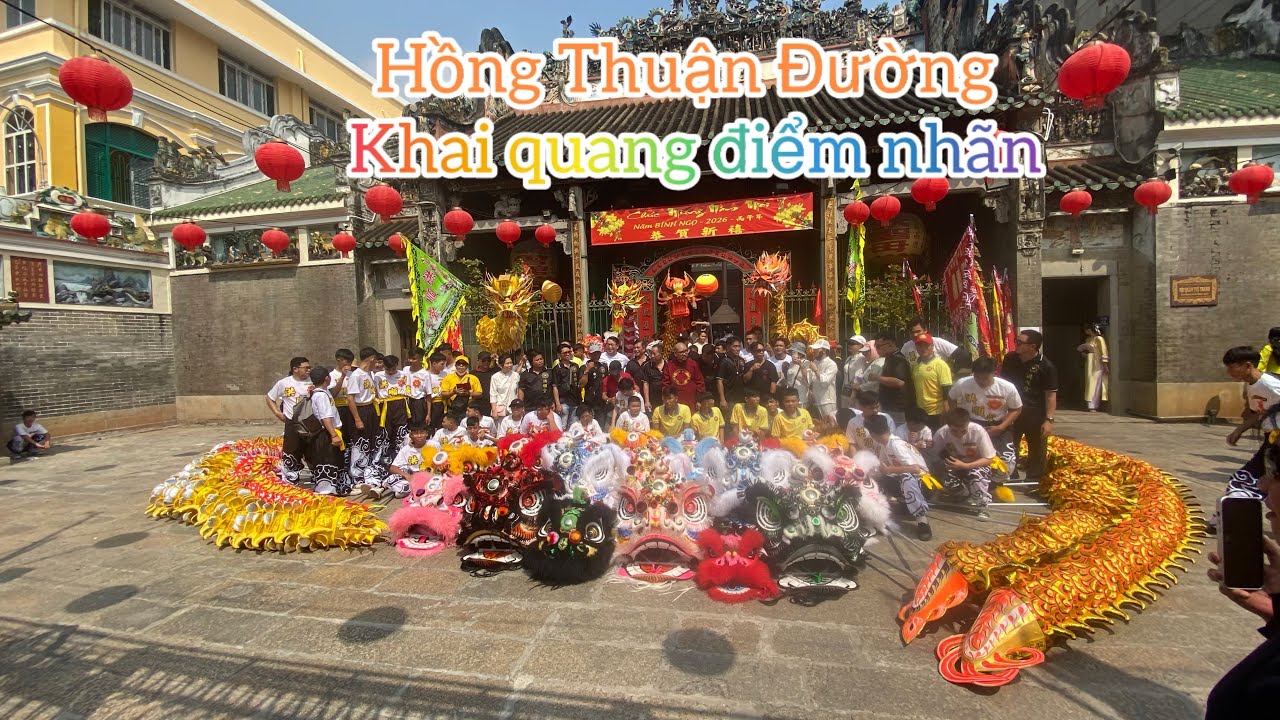 Hồng Thuận Đường Khai quang điểm nhãn diễu hành tại Chợ Lớn Sài Gòn 24/01/2026