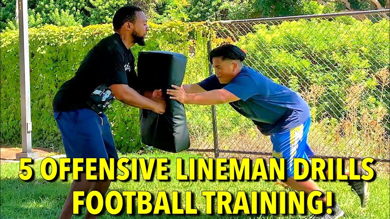 5 OFFENSIVE LINEMAN DRILLS! FOOTBALL TRAINING!