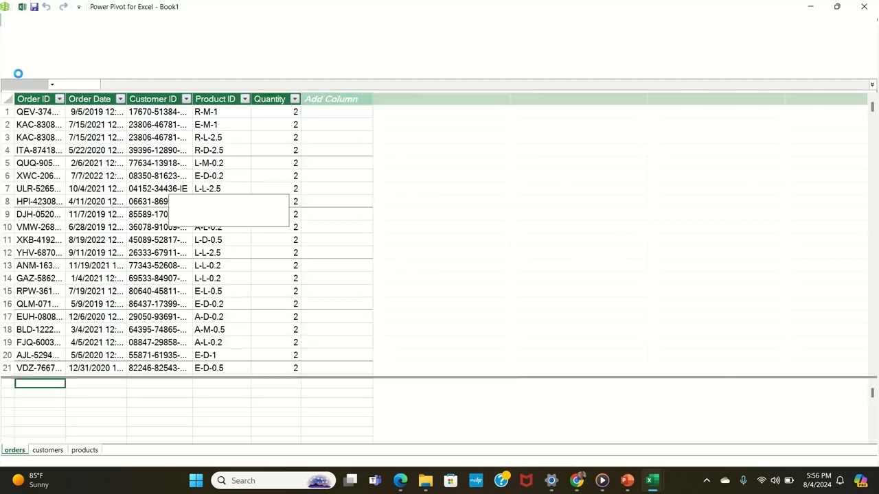 Using Power Pivot in Excel