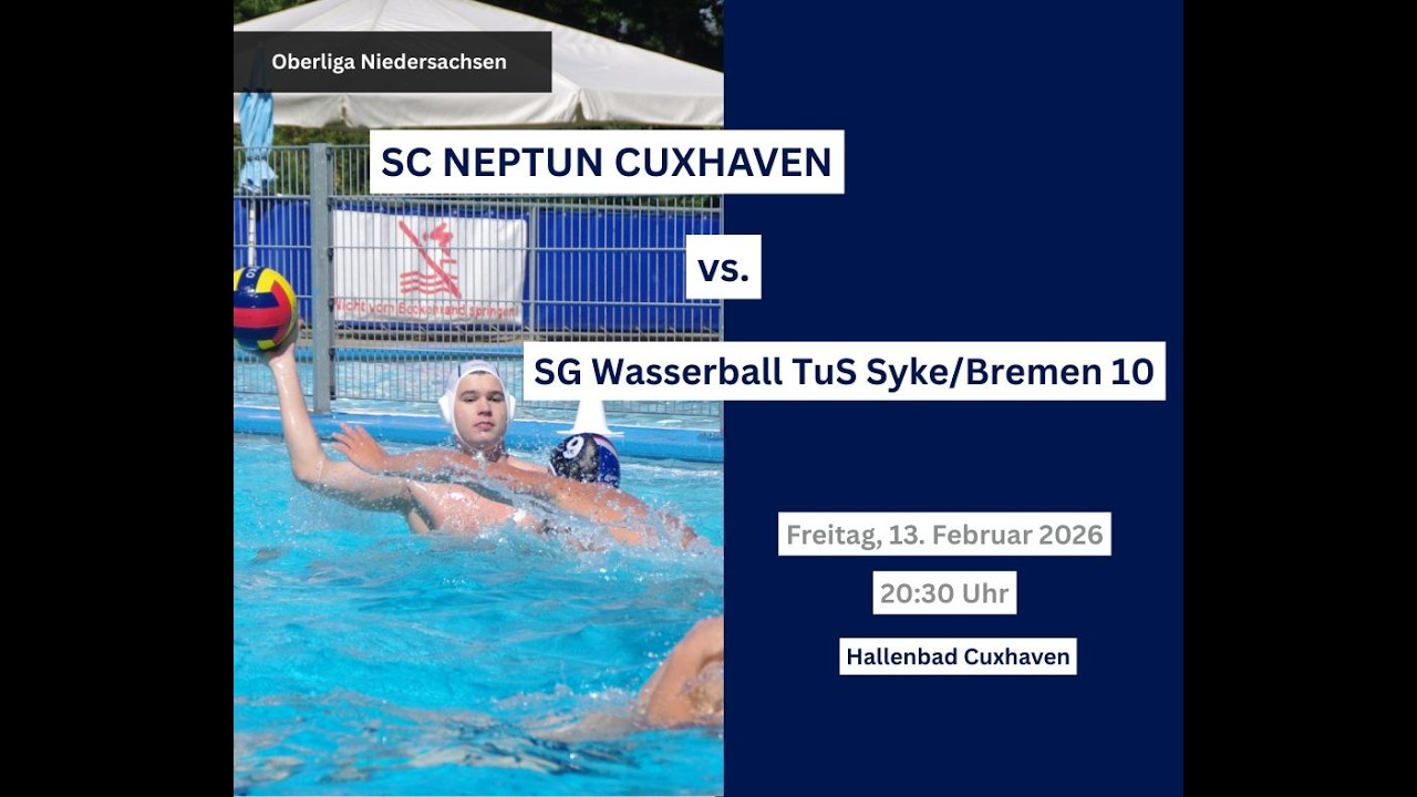 Wasserball Live: SC Neptun Cuxhaven vs. SG Wasserball TuS Syke/Bremen 10 | Oberliga Niedersachsen
