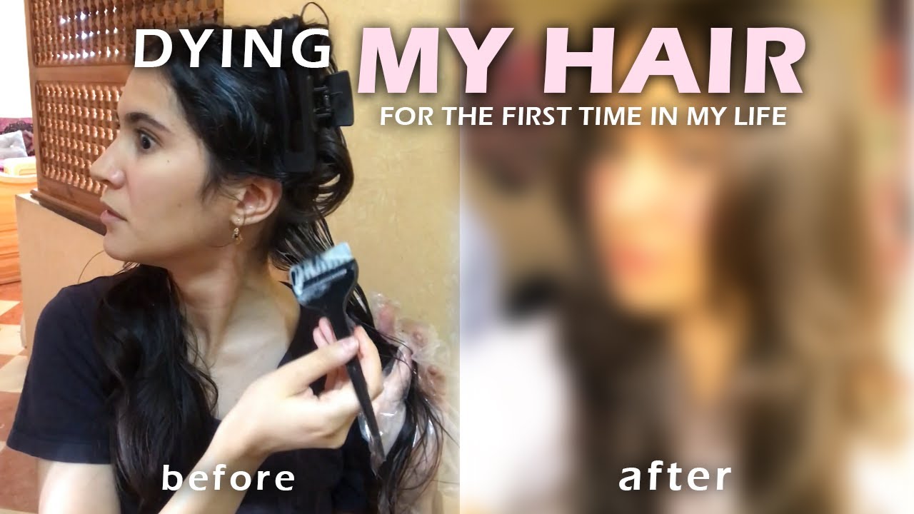 صبغت شعري لأول مرة فحياتي و فاجأت عائلتي Dying my hair 🎀