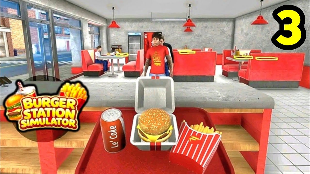 Burger 🍔 Station Simulator 3D. New Burger🍔, Kitchen Upgrade, Buy Table. iOS,Android Games.