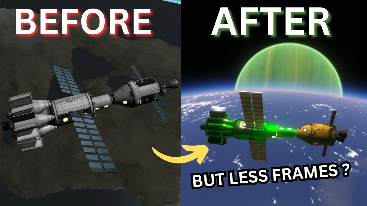 KSP Stock против Visual Mods — сравнение производительности FPS