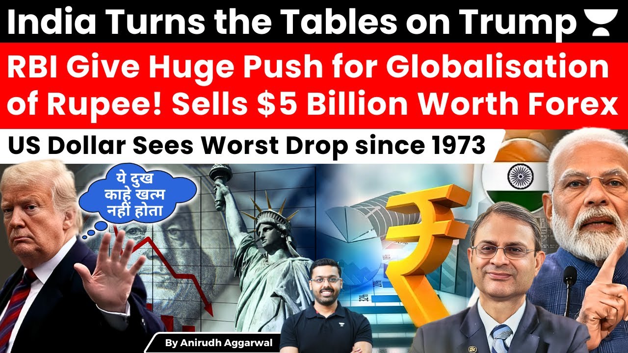 Trump Shocked. RBI Sells $5 Billion Forex. Rupee Internationalisation. Dollar Worst Drop since 1973