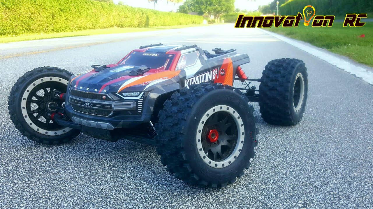1/5 Arrma Kraton 60+ Mph Speedrun!