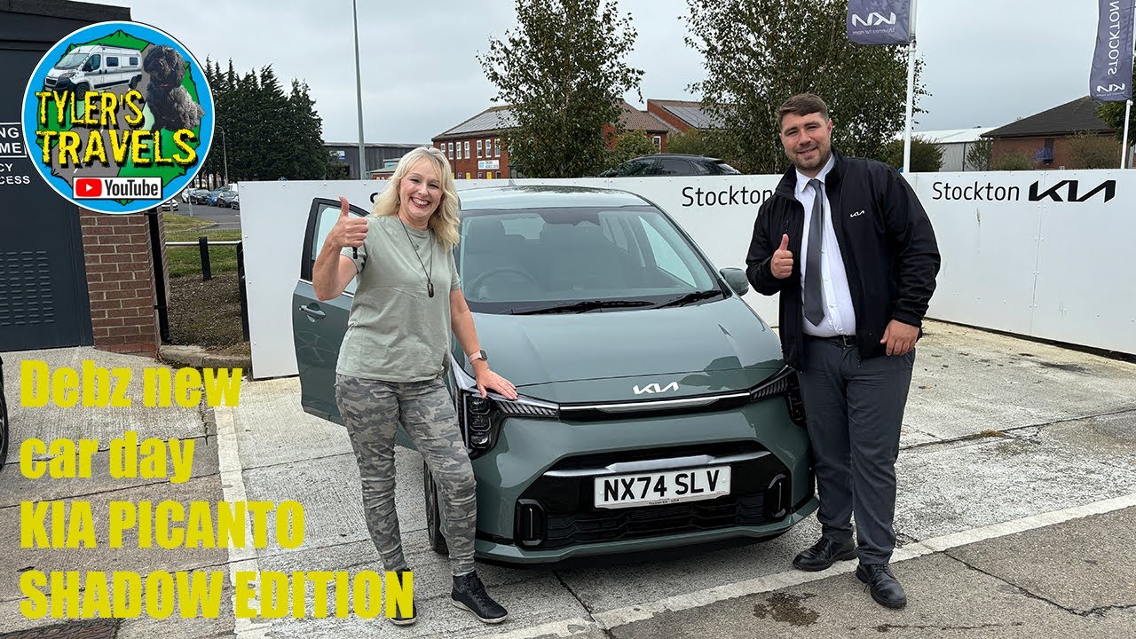 Новая машина Дебза, двигатель Kia Picanto Shadow Edition 1,2 литра, куплена в KIA Stockton на Тис.