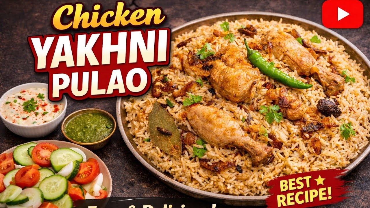 Kabhi kabhi ek plate garma-garam Chicken Yakhni Pulao hi poore din ko special bana deta hai 🍗🍚✨