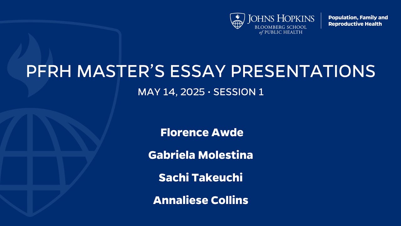 PFRH Master's Essay Presentations | May 14, 2025 | Session 1