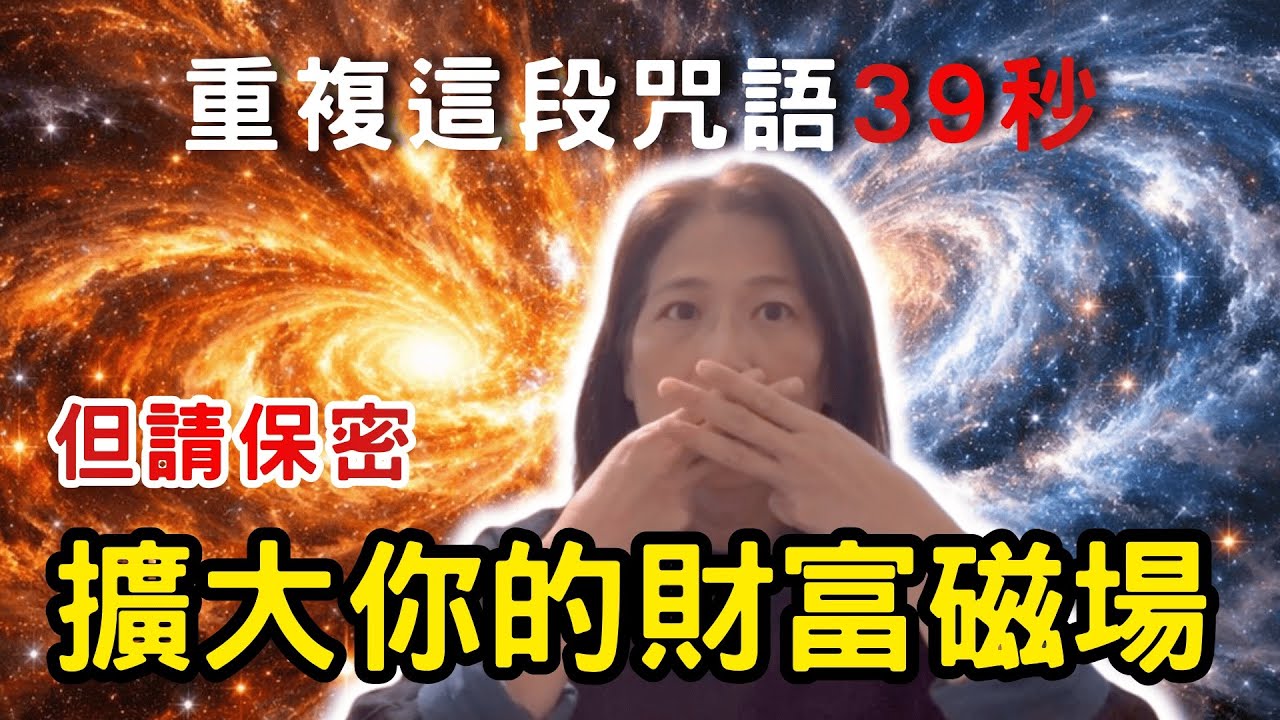 [首次公開]重複這段咒語39 秒,但請保密,宇宙正在擴大你的財富磁場