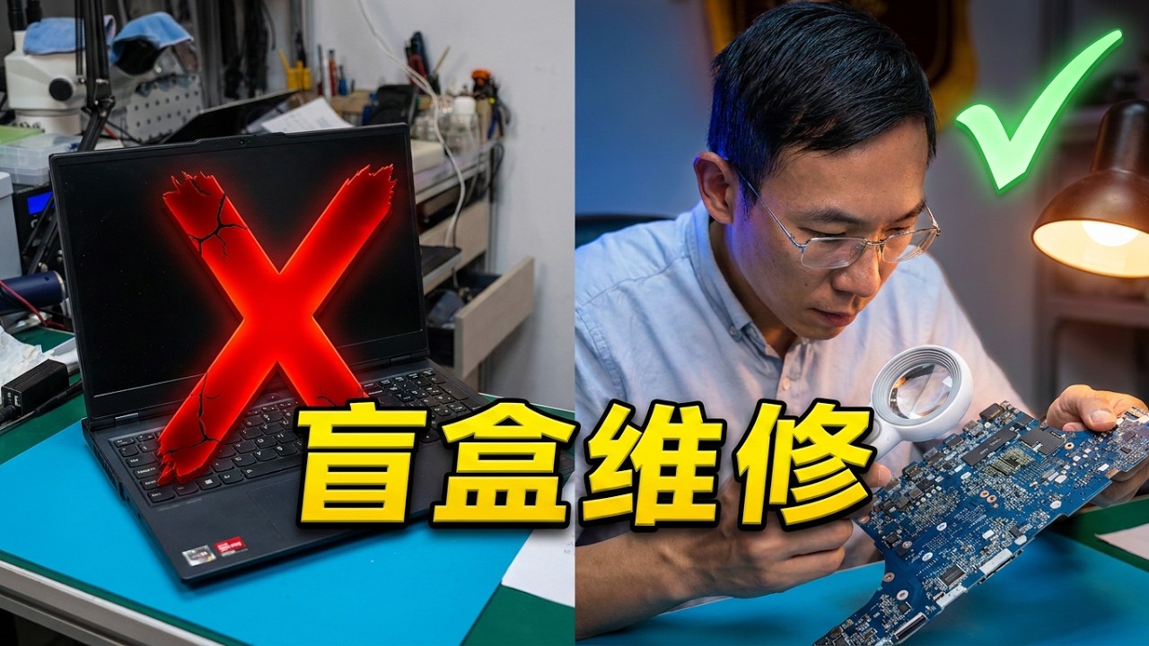 拆解联想拯救者进水谜团：一场盲盒式维修挑战！#拯救者r9000p #电脑进水 #笔记本维修 #联想拯救者