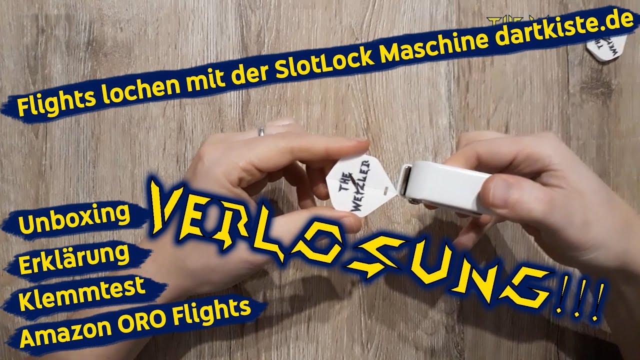 Flights lochen mit der SlotLock Maschine von dartkiste.de und neue Amazon ORO Flights Verlosung