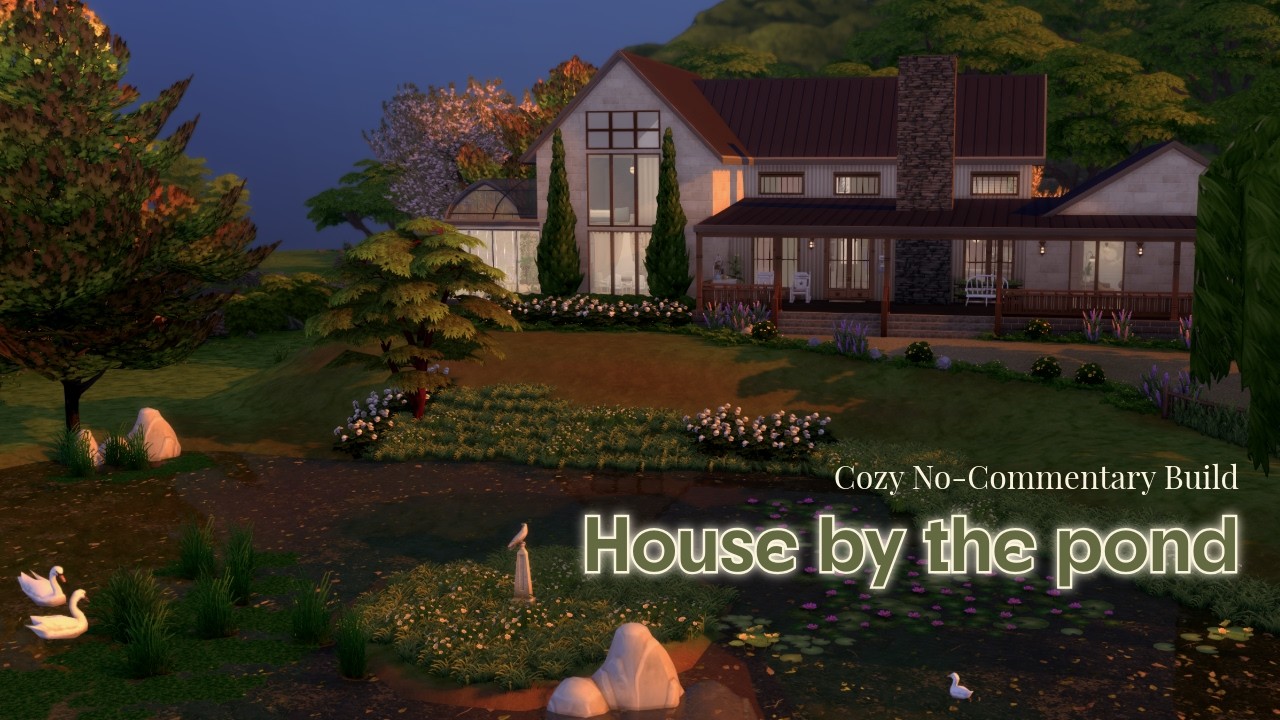 Study time with the Sims 4 ☕️Relaxing Lo-fi Build ☕️(no talking)