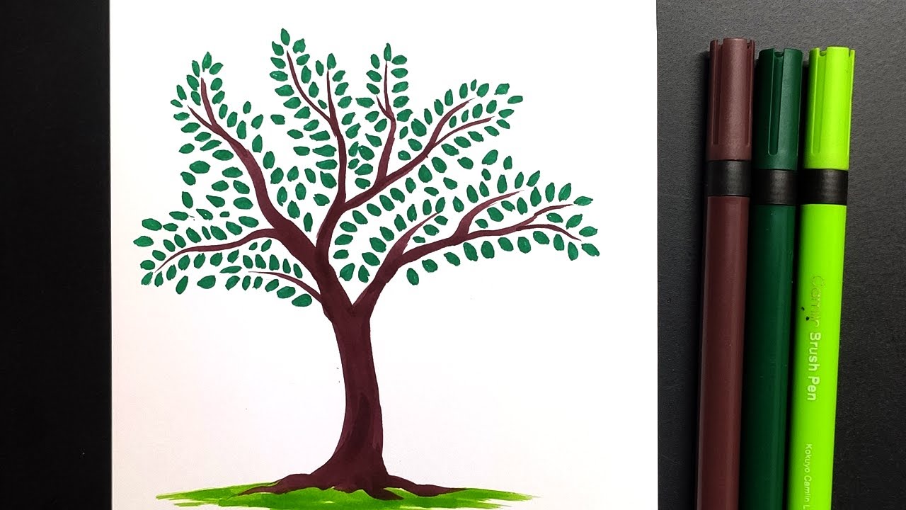 Neem tree drawing easy @drawandsmile