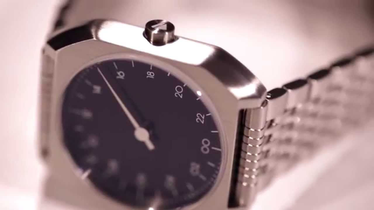 slow Mo 02 - All Silver Steel, Black Dial