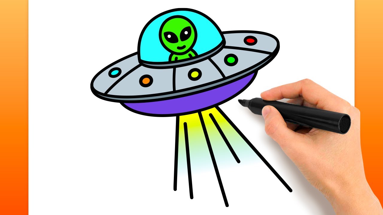 Comment Dessiner Un OVNI Extraterrestre (Tutoriel De Dessin Facile)