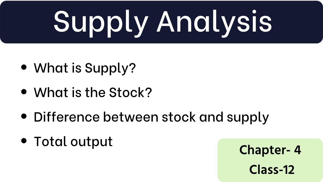Supply Analysis class 12