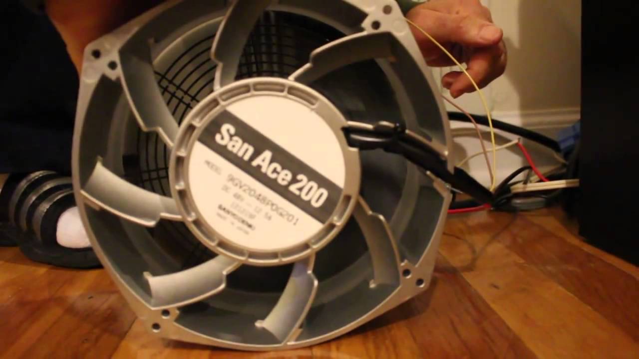 600 Вт, кулер. Пальцы не совать! San Ace 9GV2048P0G201 200 x 70 mm 600 Watt EXTREME FAN