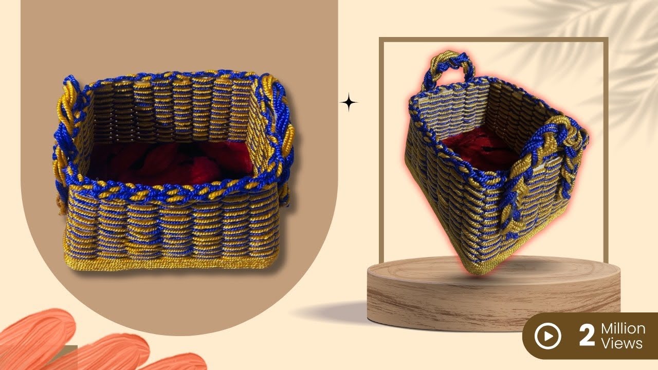 Perfect DIY Basket for Makeup, Flowers & Home Decor | Rectangle Storage Basket Craft