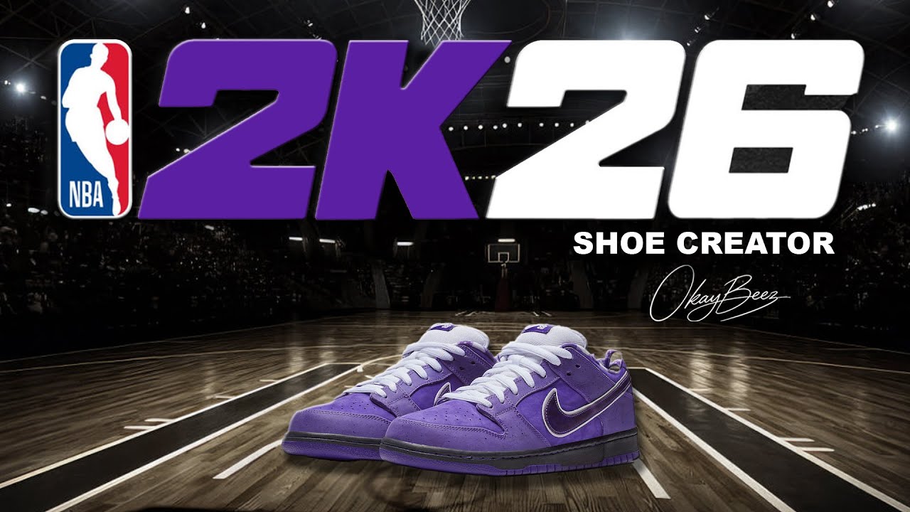 NBA 2K26 Shoe Creator - How to make Nike Dunk Low 'Purple Lobster'