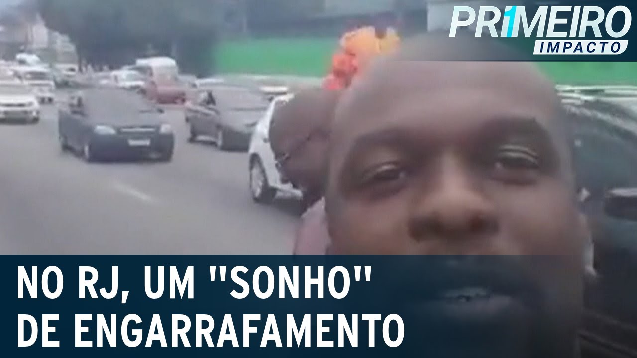 Vídeo viraliza após caos e “sonho” de engarrafamento no RJ | Primeiro Impacto (09/12/21)