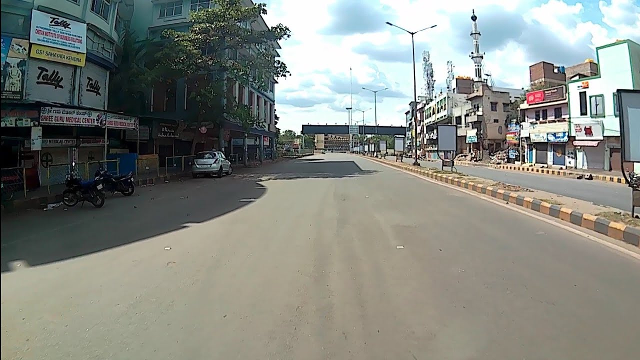 Daily Observation Bellary Streets. Sunday LockDown. Times lapse video in Ballari.