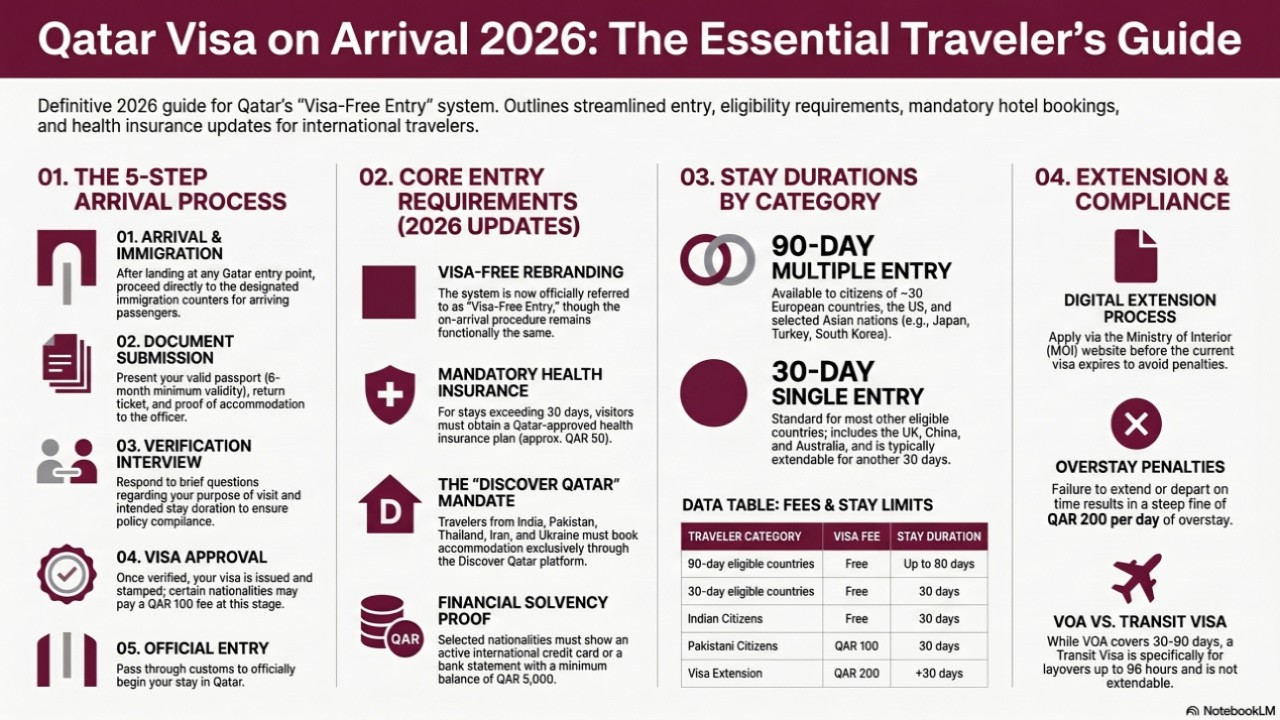 Qatar Visa on Arrival 2026   Full Guide, Fees & Rules #QatarVisaOnArrival #QatarTravel #visitqatar