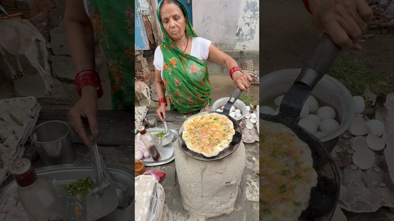 Must try super testing eggs omelette #streetfood #egg #shortvideo #viralvideo
