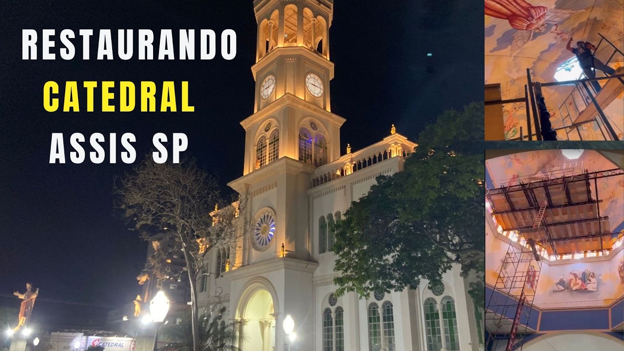 Restauração da Pintura da cúpula da Catedral Sagrado Coração de Jesus e São Francisco, Assis - SP