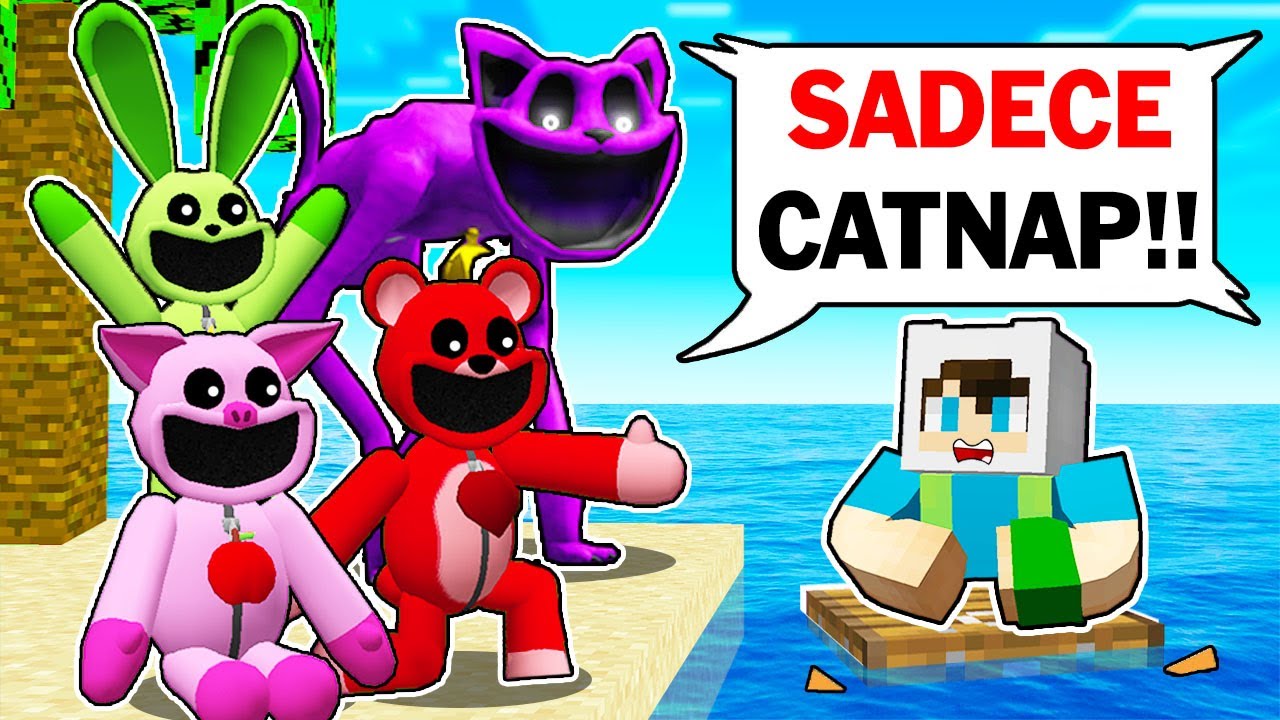 CATNAP ADASINDA SIKIŞMIŞ BİR İNSAN - ⚠️ Minecraft