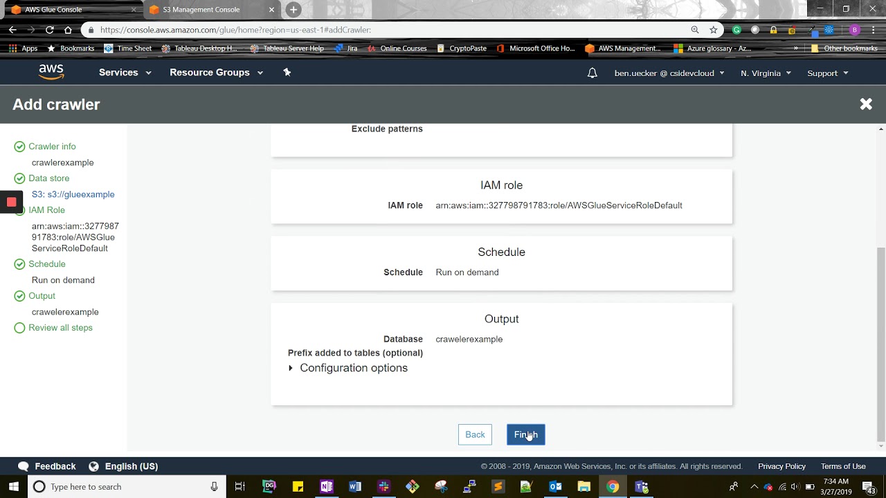 How to use a AWS Glue Crawler