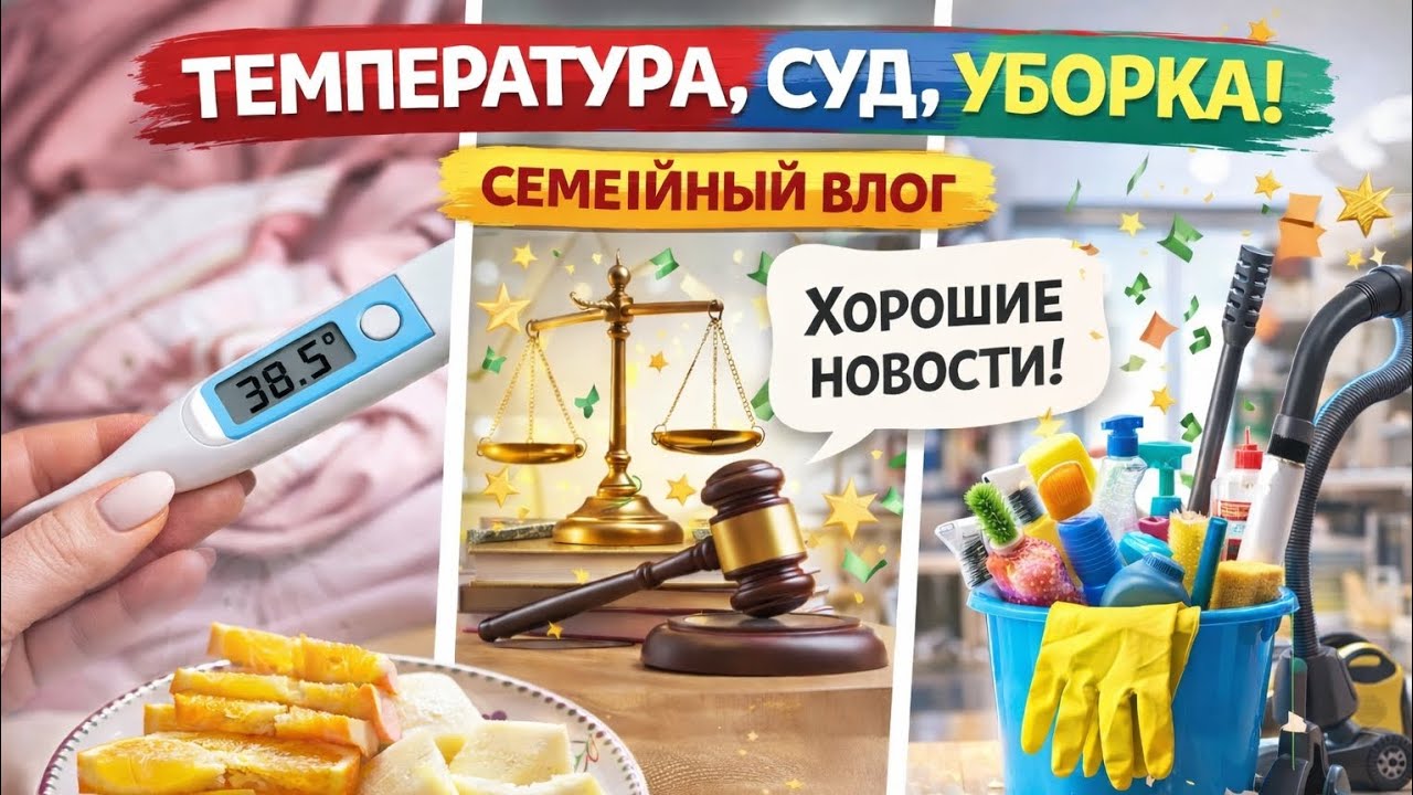ребёнок заболела. новости с суда. уборка через силу #homevlog #болталка #буднимамы 