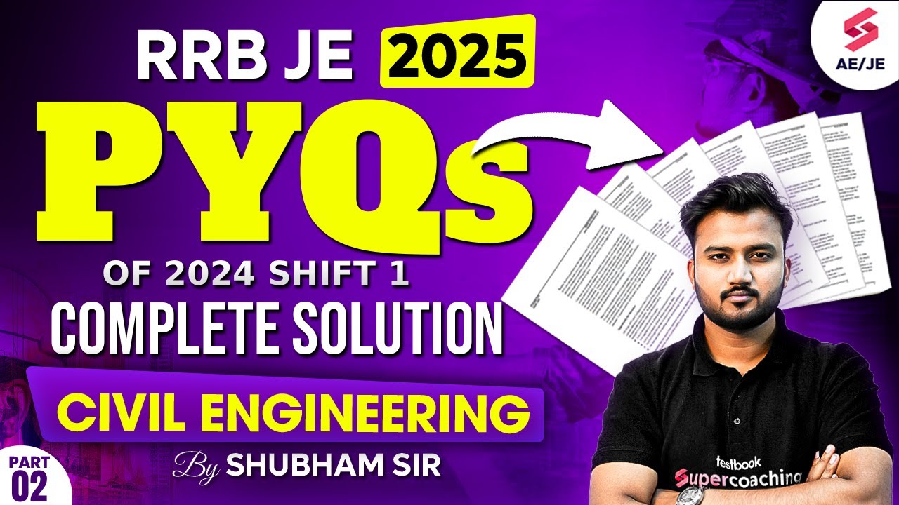 RRB JE Civil Engineering | RRB JE Civil Previous Year Question Paper | RRB JE Civil by Shubham Sir