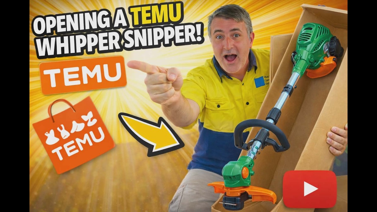 Temu folding whipper snipper unboxing and testing