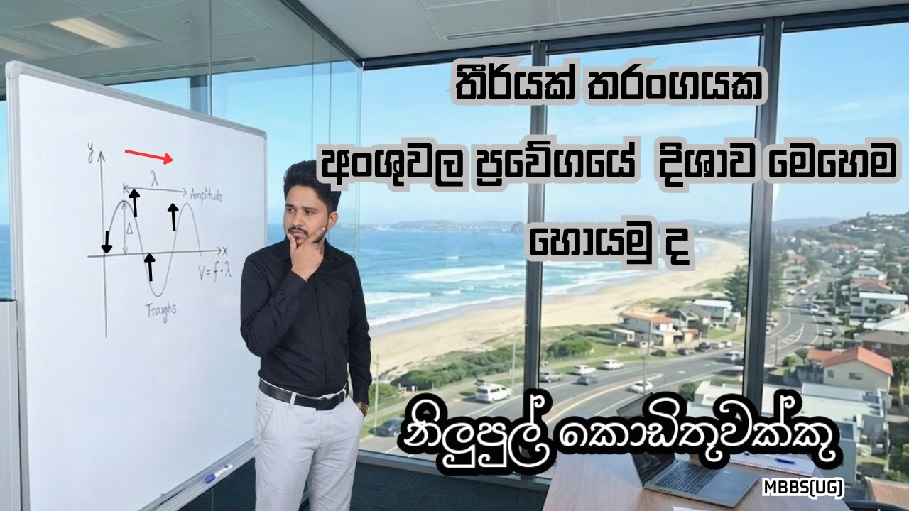තීර්යක් තරංගයක අංශුවක ප්‍රවේගයේ දිශාව මෙහෙම හොයමු😎 |දෝලන හා තරංග | PHYSICS | නිලුපුල් කොඩිතුවක්කු
