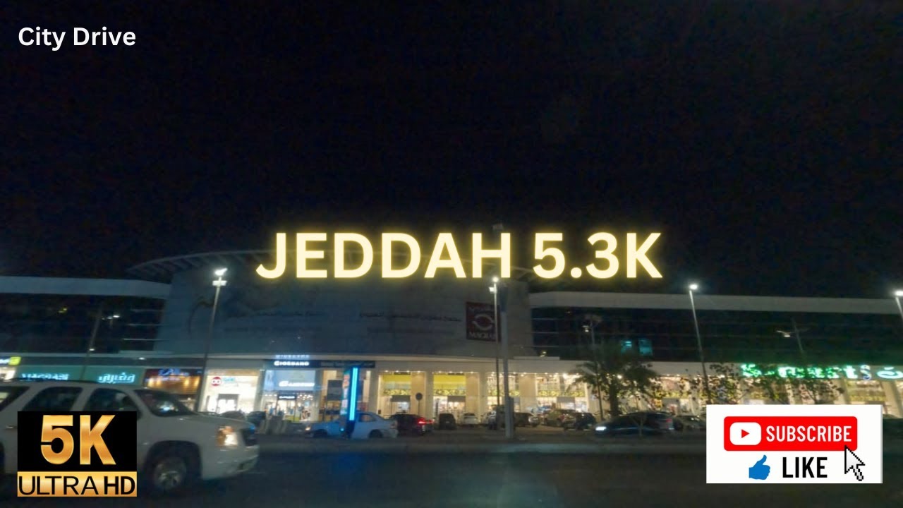 Jeddah 5.3K Drive | Night Tour | Amazing View | Al Zahra - Faisaliyah District | Saudi Arabia