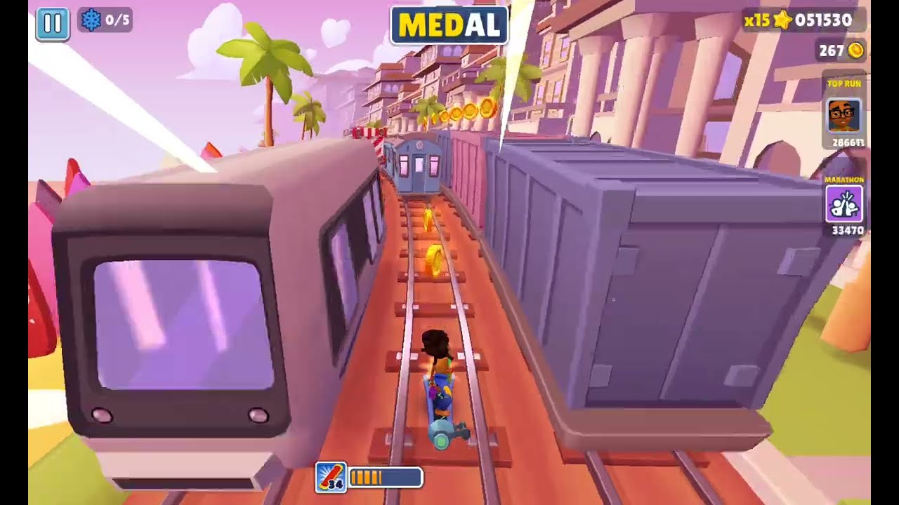 subwaySurfer gameplay ( Chicago ) I word hunt 