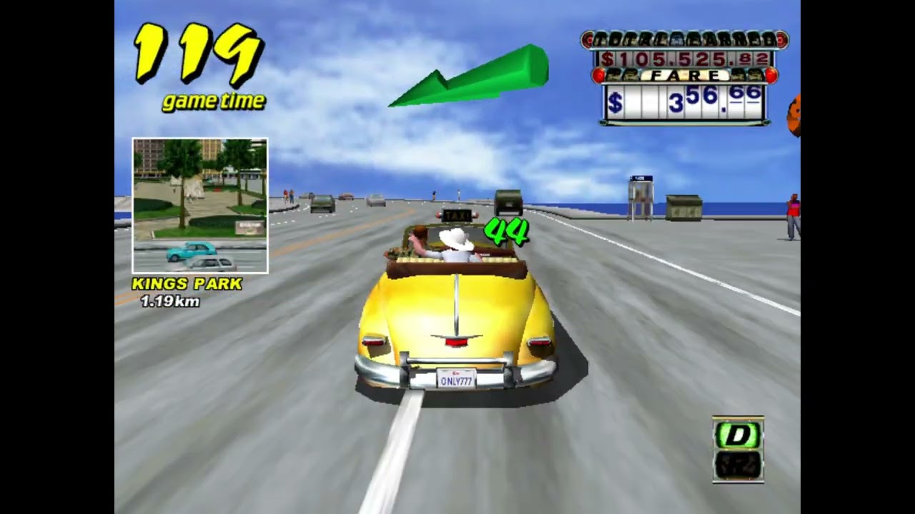 Crazy Taxi (Dreamcast) - $999,999.99 in Original map!