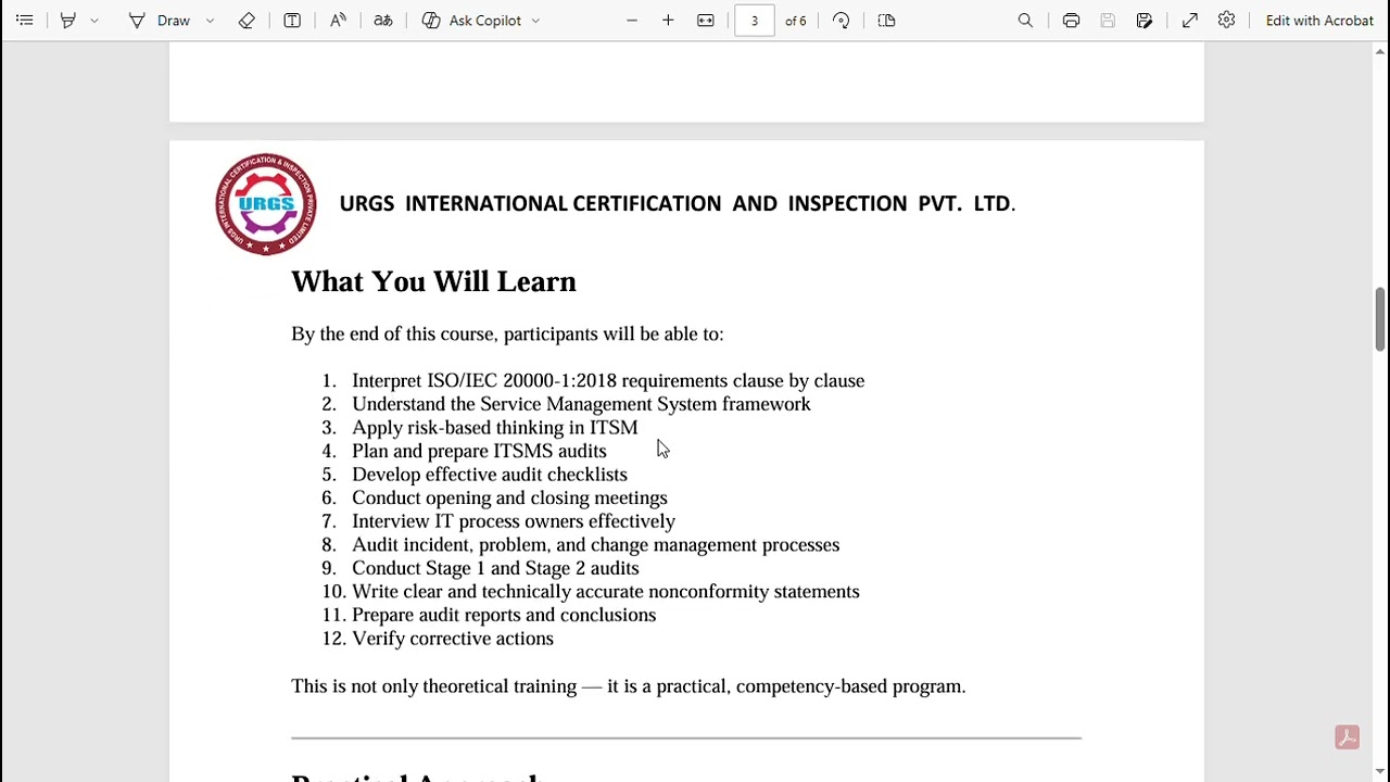 ISO/IEC 20000-1:2018 ITSMS Lead Auditor Course | CQI IRCA Accredited